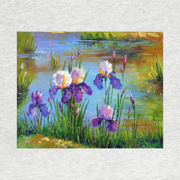 Irises at the pond by OLHADARCHUKART